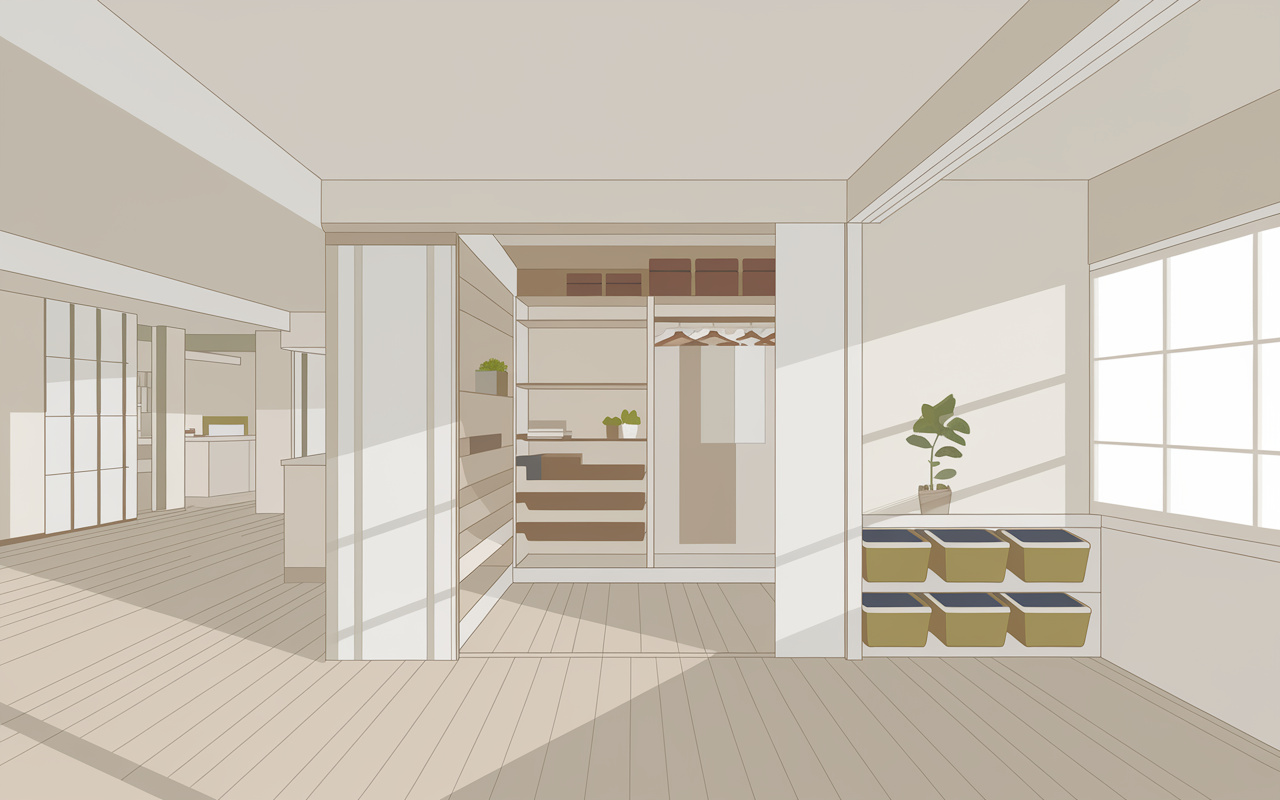 ファミリークローゼットの上手な使い方は家事をラクにできる？使...の画像