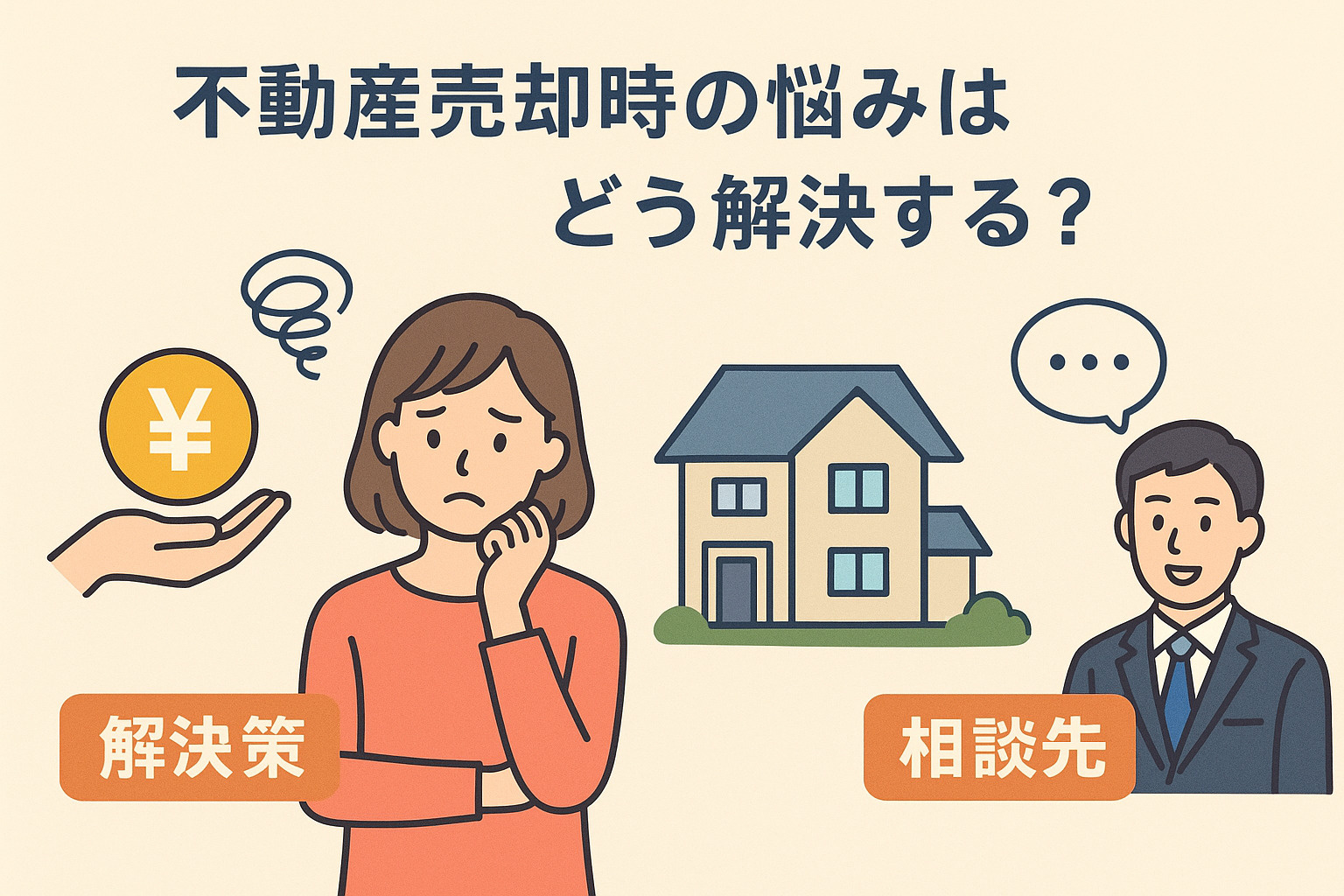 不動産売却時の悩みはどう解決する？解決策や相談先もわかりやす...の画像