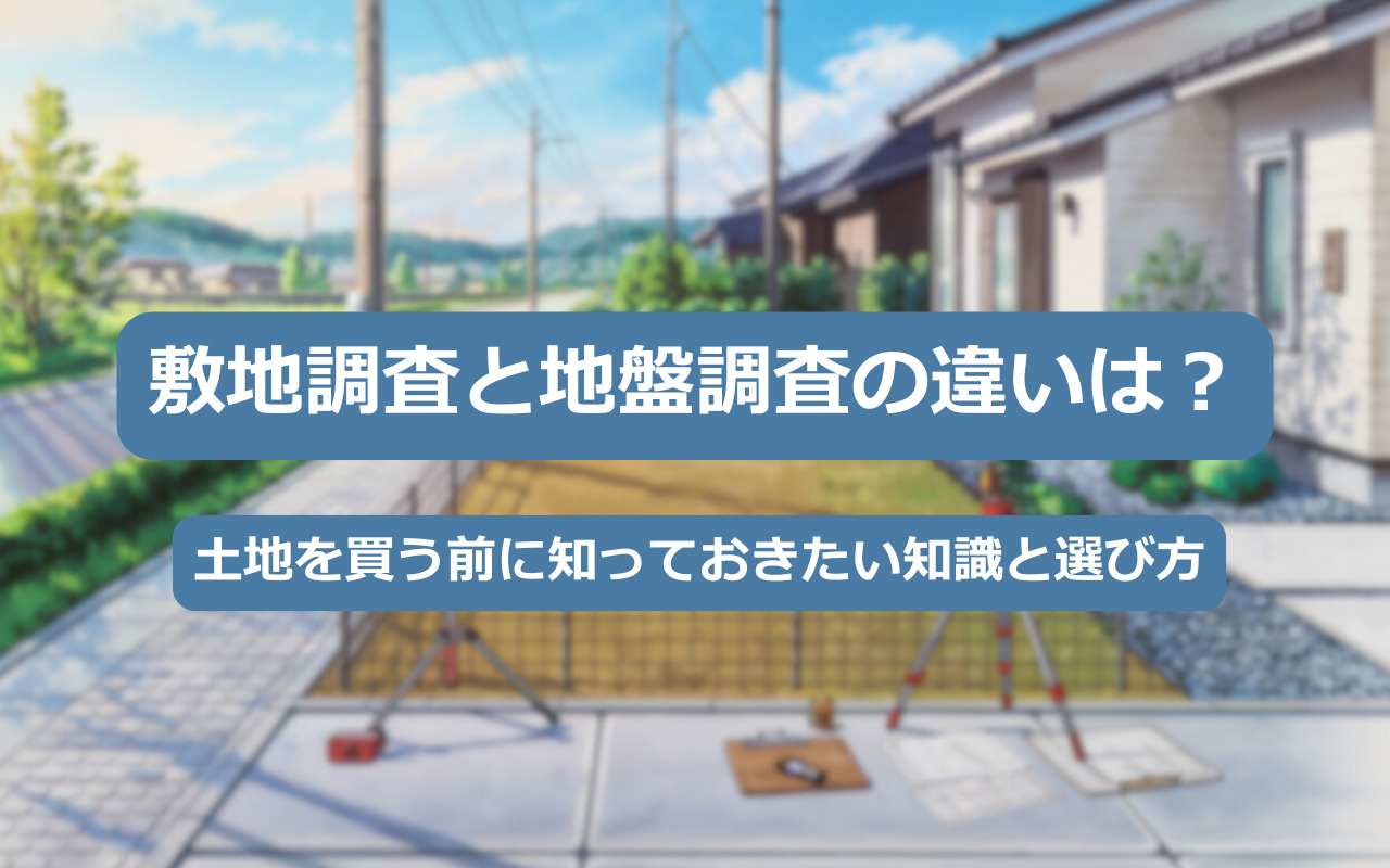 【2025年】敷地調査と地盤調査の違いは？土地を買う前に知っ...の画像