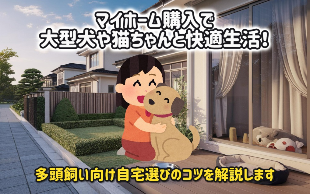 マイホーム購入で大型犬や猫ちゃんと快適生活！多頭飼い向け自宅...の画像