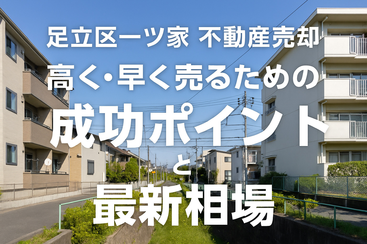 意外と知らない【足立区 一ツ家 不動産売却】“高く売れる家”...の画像