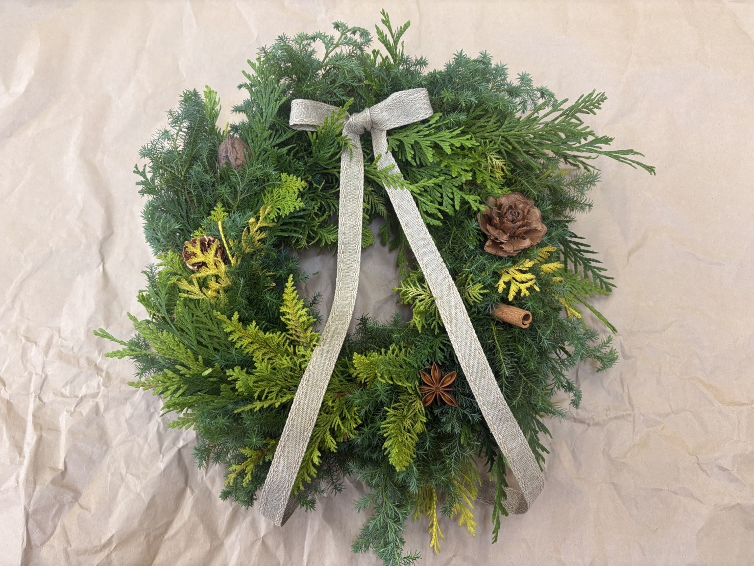 ★クリスマスリースを作りました！★の画像