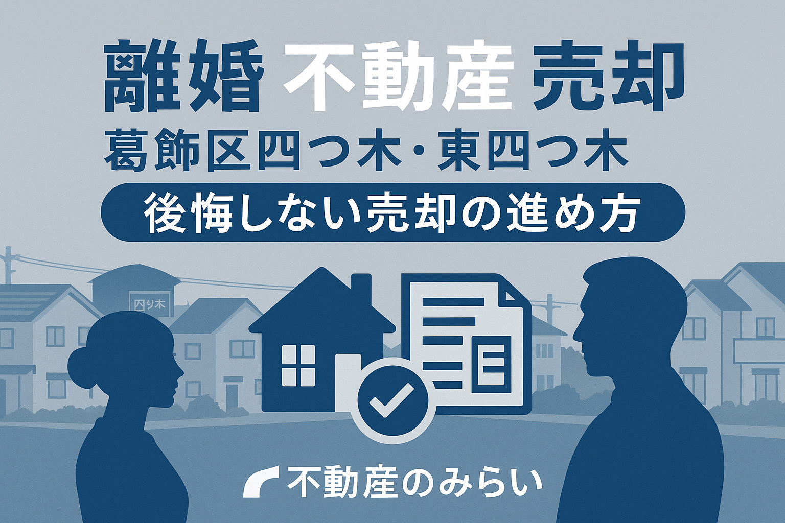 【離婚 不動産 売却｜葛飾区四つ木・東四つ木】後悔しない売却...の画像