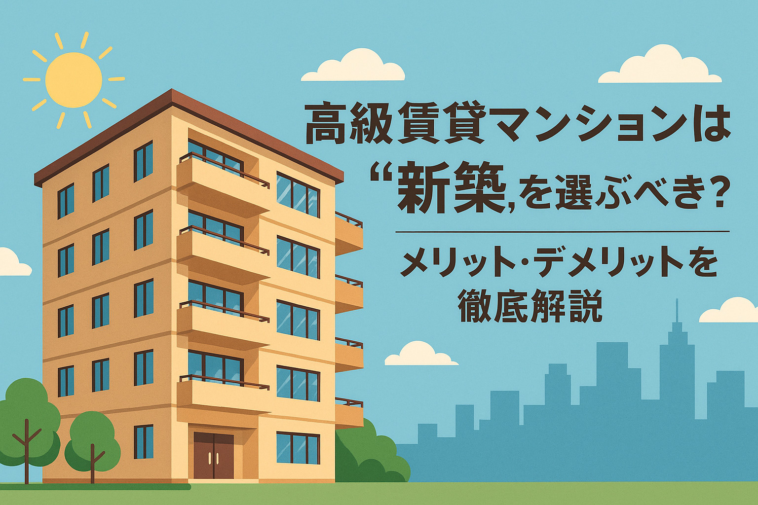 高級賃貸マンションは“新築”を選ぶべき？メリット・デメリット...の画像