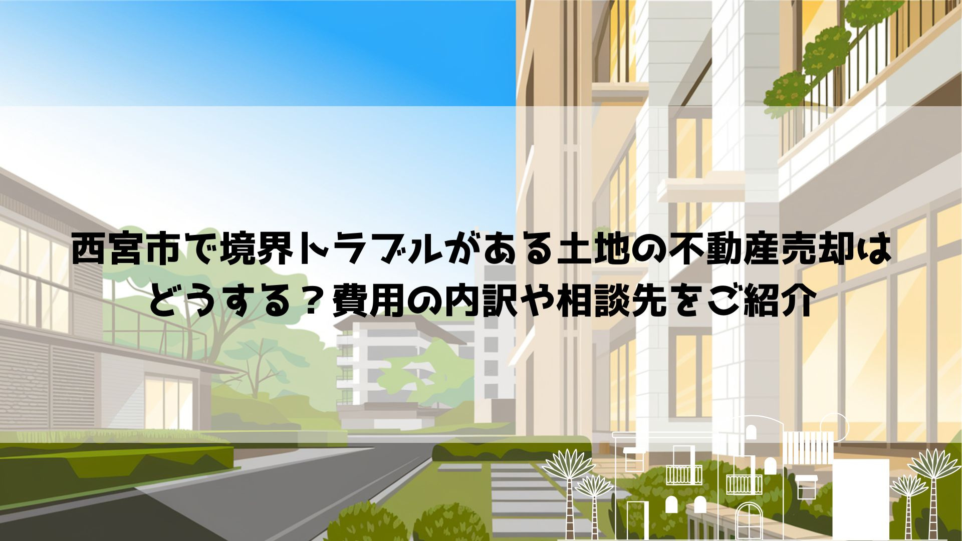 西宮市で境界トラブルがある土地の不動産売却はどうする？費用の...の画像