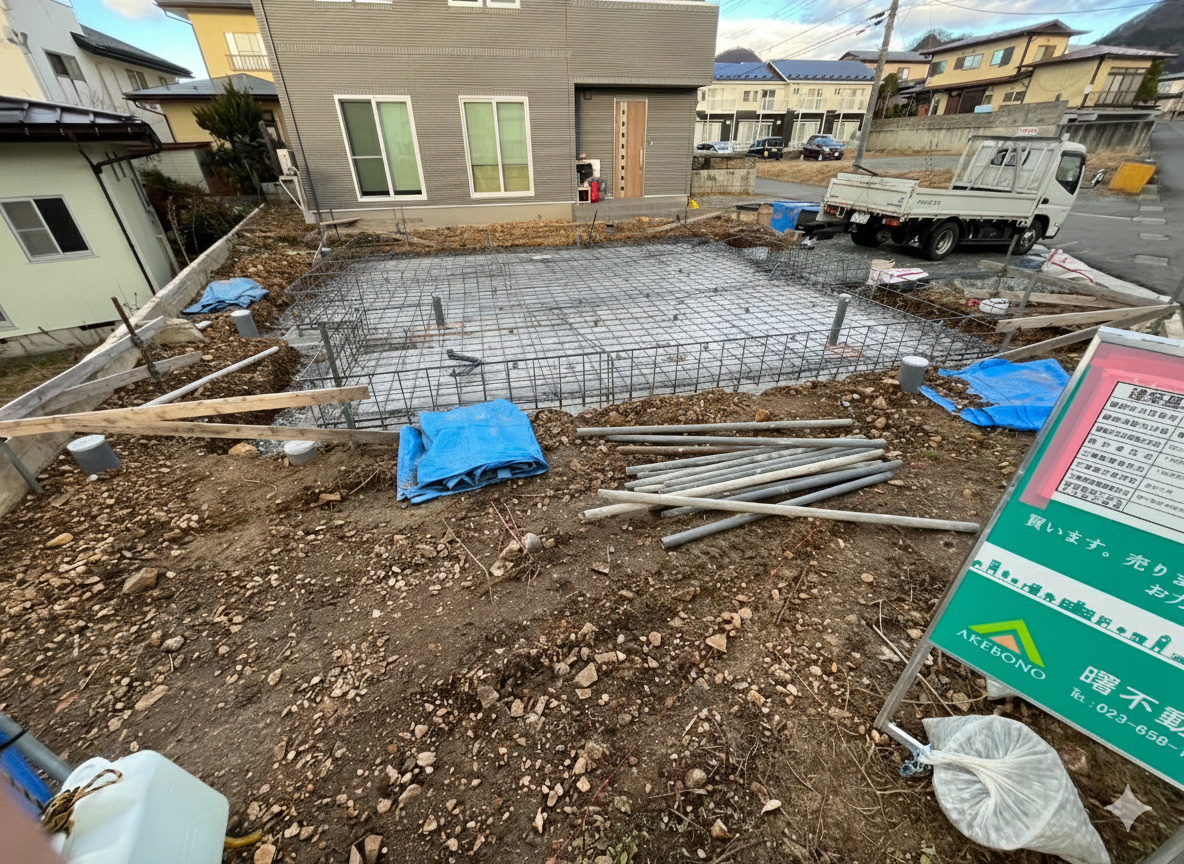 「山形市東青田 新築一戸建て 建築レポート」の画像