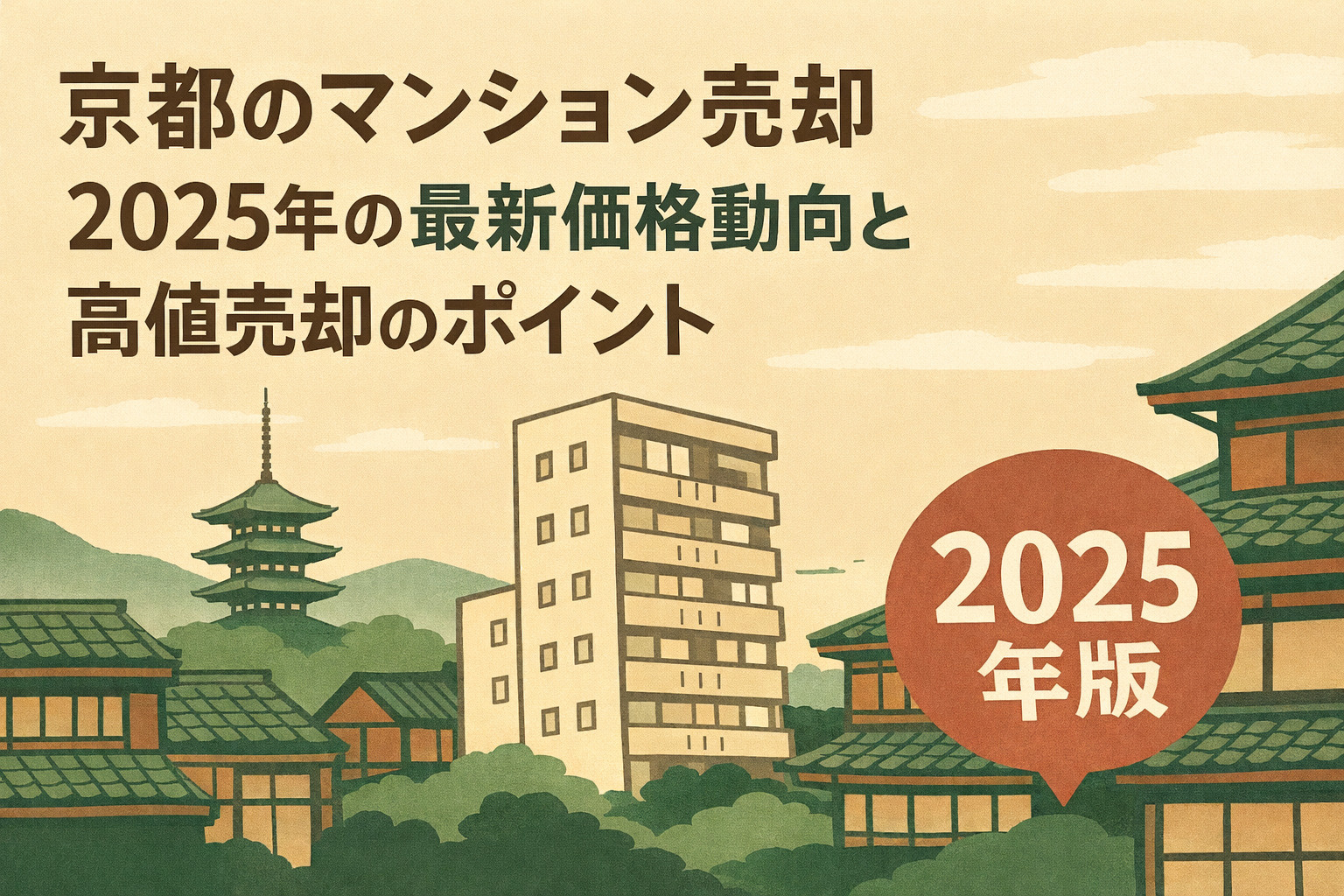 京都のマンション売却｜2025年の最新価格動向と高く売るため...の画像