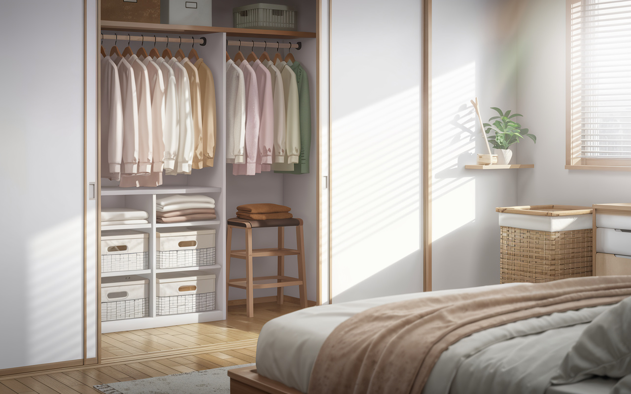 クローゼットの整理整頓が苦手な方必見！使いやすい収納の仕方を...の画像