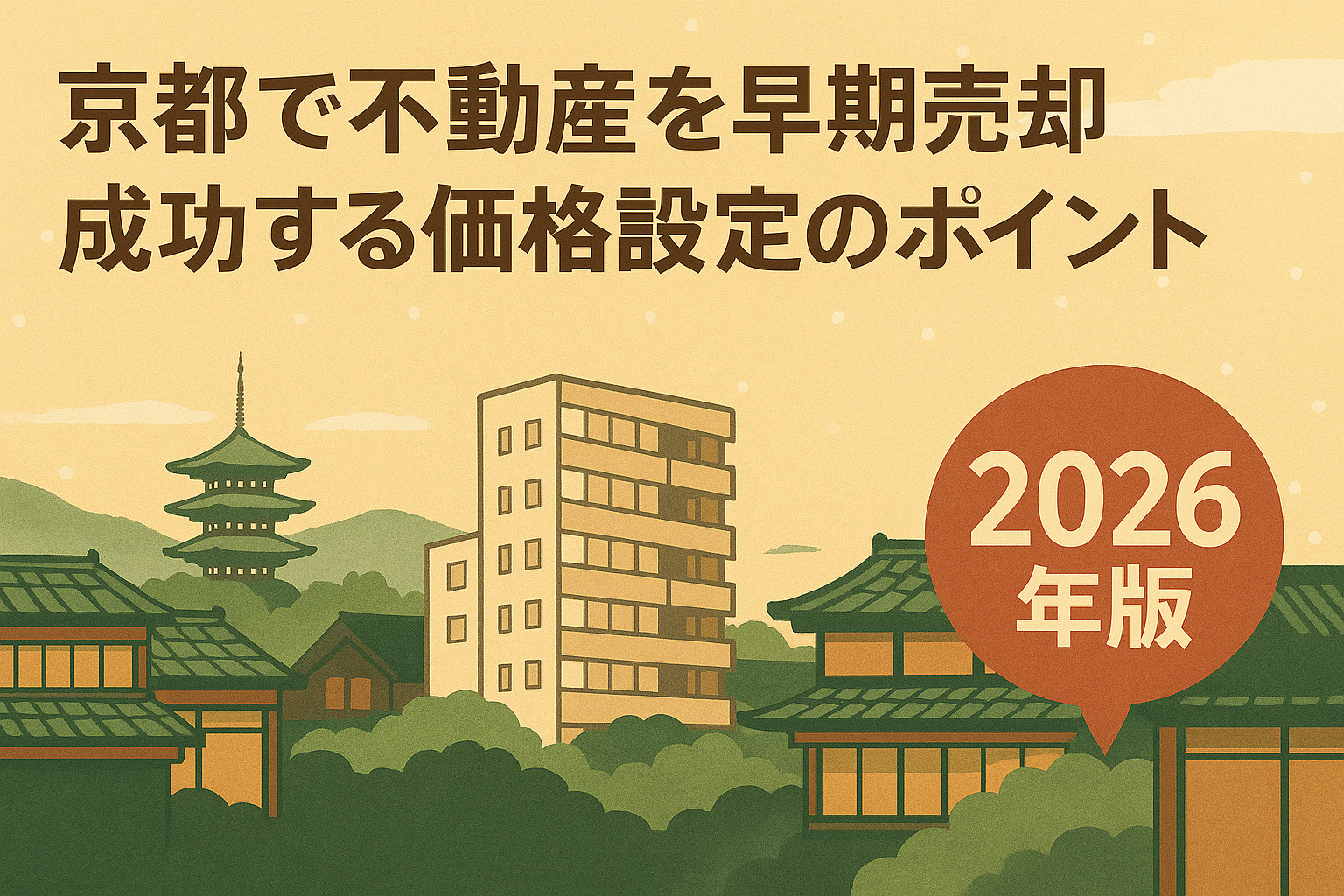 京都で不動産を早期売却するための価格設定テクニック｜高く・早...の画像