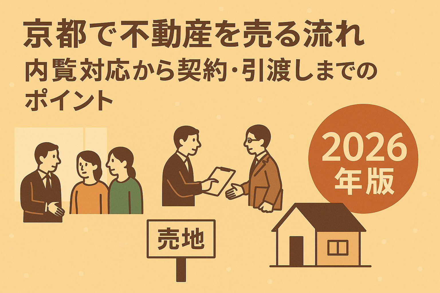 京都で不動産を売る流れ｜内覧対応から契約・引渡しまでのポイン...の画像