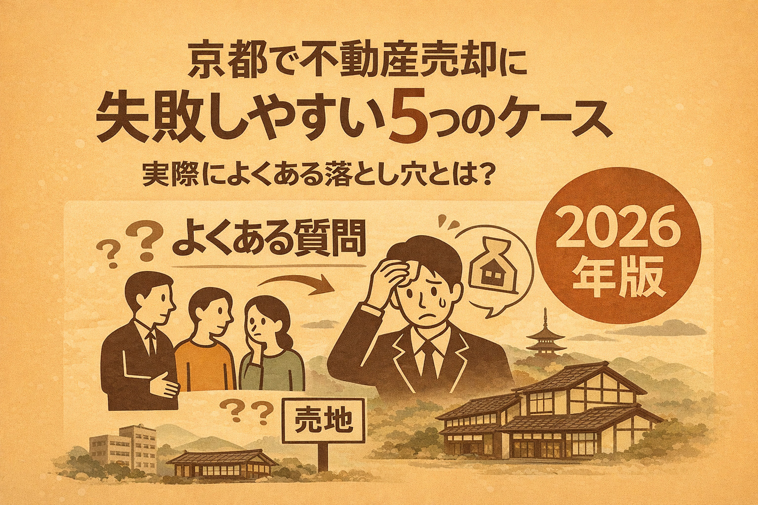 京都で不動産売却に失敗しやすい5つのケース｜実際によくある落...の画像