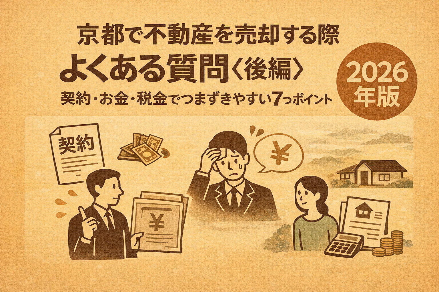 京都で不動産を売却する際によくある質問〈後編〉 ― 契約・お...の画像