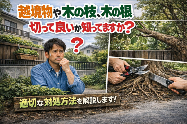越境物や木の枝木の根切って良いか知っていますか？適切な対処方...の画像