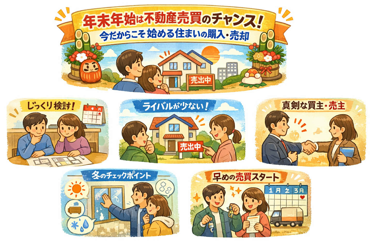 年末年始は不動産売買のチャンス？今だからこそ始める住まいの購...の画像