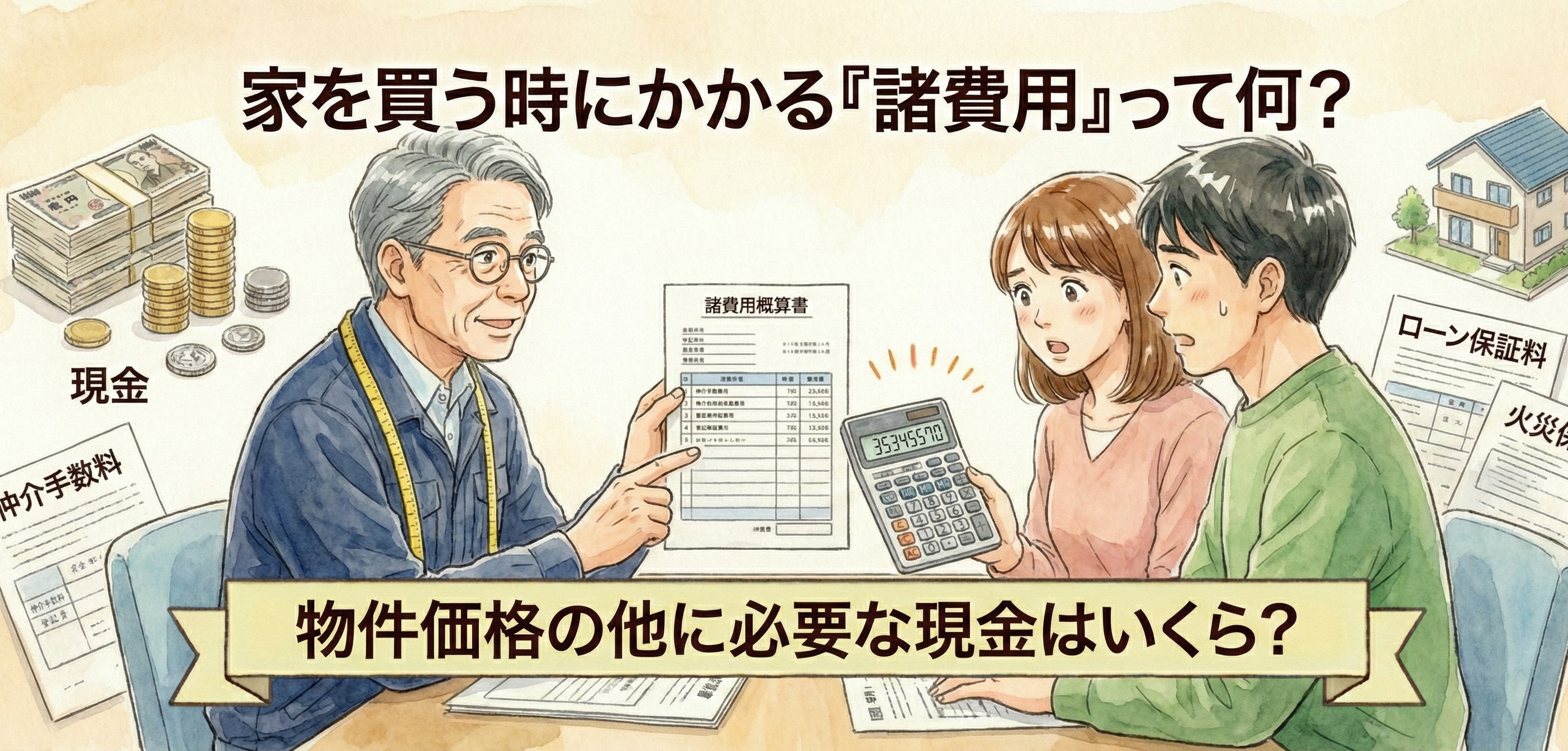 家を買う時にかかる「諸費用」って何？物件価格の他に必要な現金...の画像