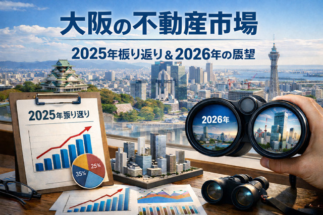 大阪の不動産市場の2025年振り返りと2026年展望や売却戦...の画像