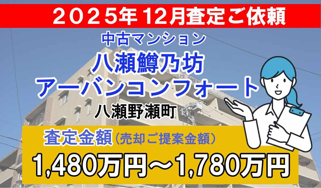 八瀬鱒乃坊アーバンコンフォートの売却査定ご依頼をいただきまし...の画像