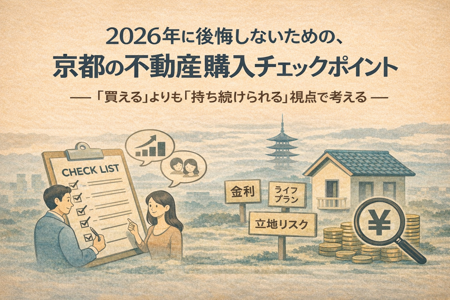 京都で不動産を購入する際は「買えるか」だけでなく「持ち続けら...の画像