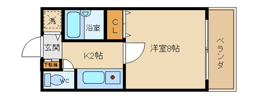 東成区KYSマンション１Kの画像