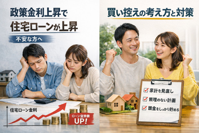 政策金利上昇で住宅ローン上昇が不安な方へ！買い控え時の考え方...の画像
