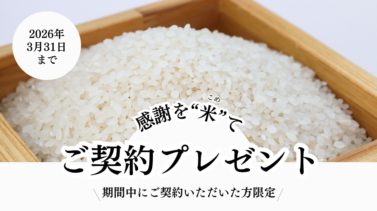 感謝を米て【ご契約プレゼント】の画像