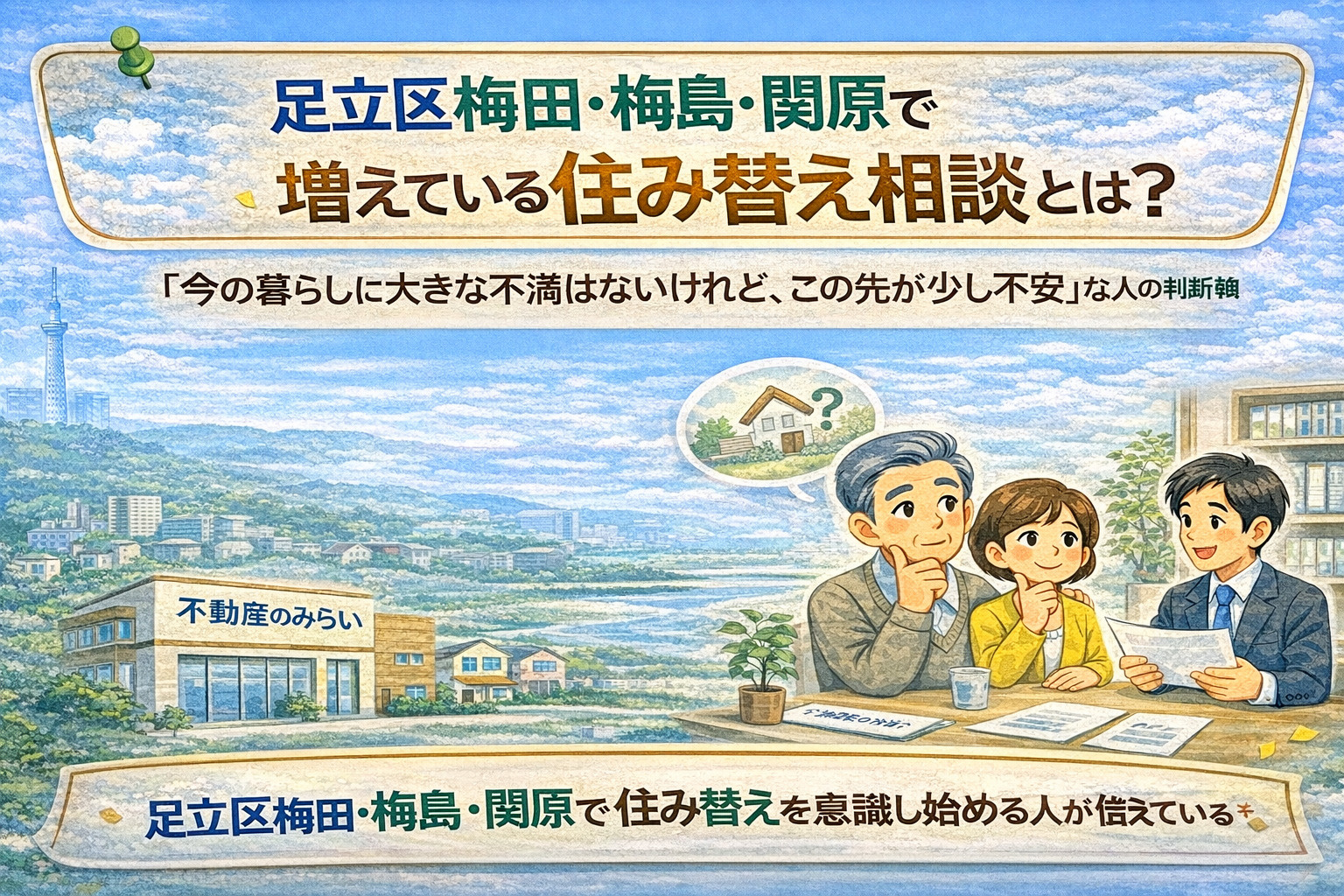足立区梅田・梅島・関原で増えている住み替え相談とは？ 「今の...の画像