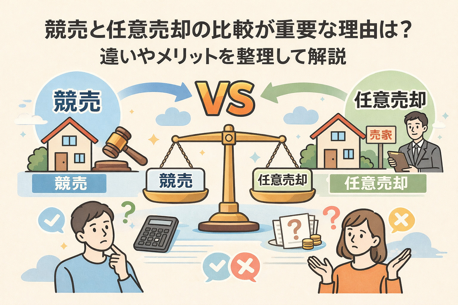 競売と任意売却の比較が重要な理由は？違いやメリットを整理して...の画像