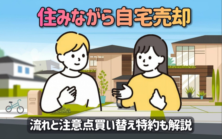 自宅売却を住みながら進める方法は？流れと注意点買い替え特約も...の画像