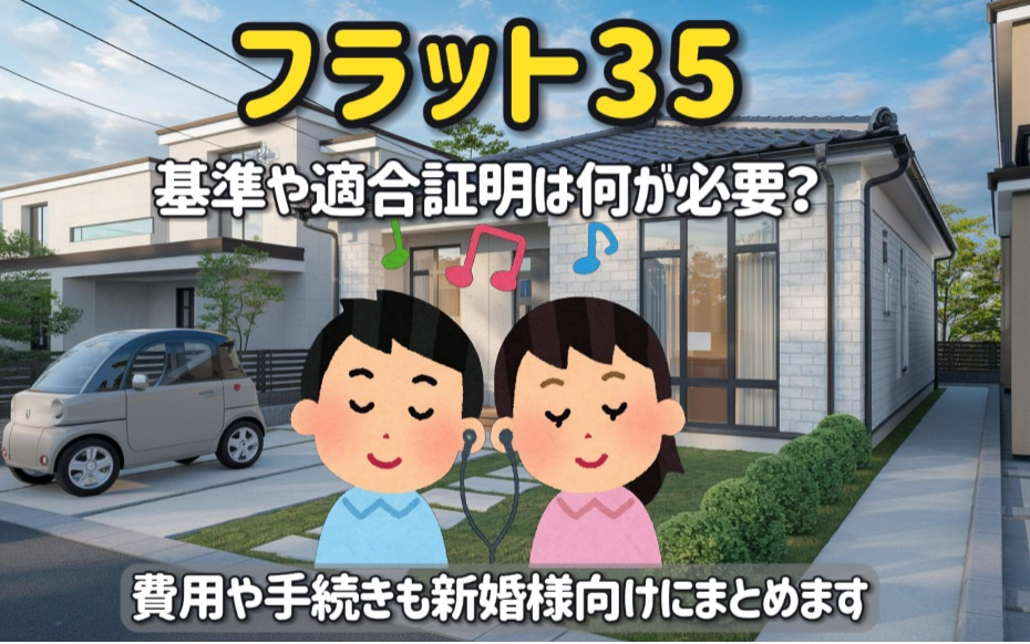 フラット35の基準や適合証明は何が必要？費用や手続きも新婚様...の画像