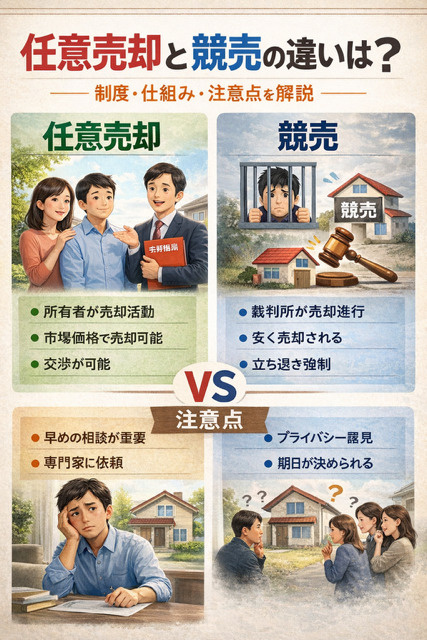 任意売却と競売や差し押さえの違いは？大阪市都島などでの不動産...の画像