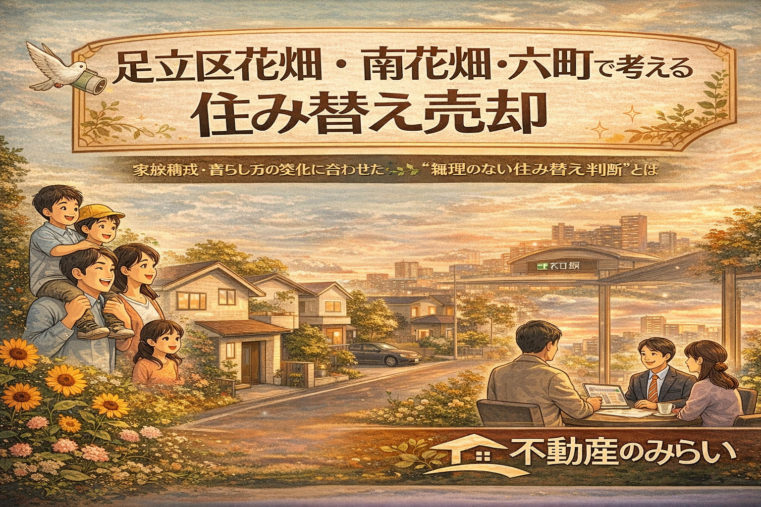 足立区花畑・南花畑・六町で考える住み替え売却 ── 家族構成...の画像