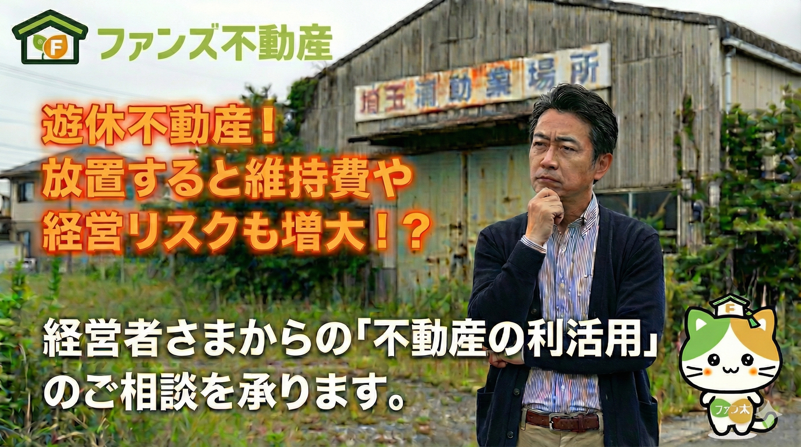 遊休不動産！放置すると維持費や経営リスクも増大！？経営者さま...の画像