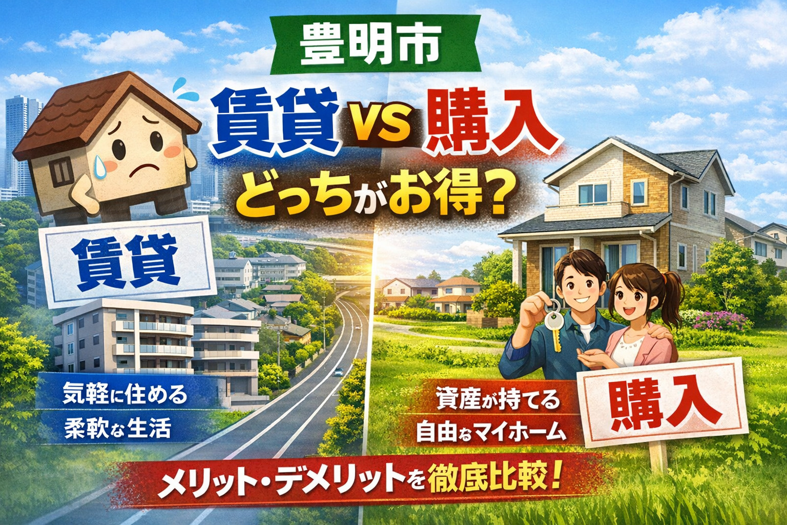 【豊明市】賃貸と購入どっちがお得？後悔しない不動産選び完全ガ...の画像