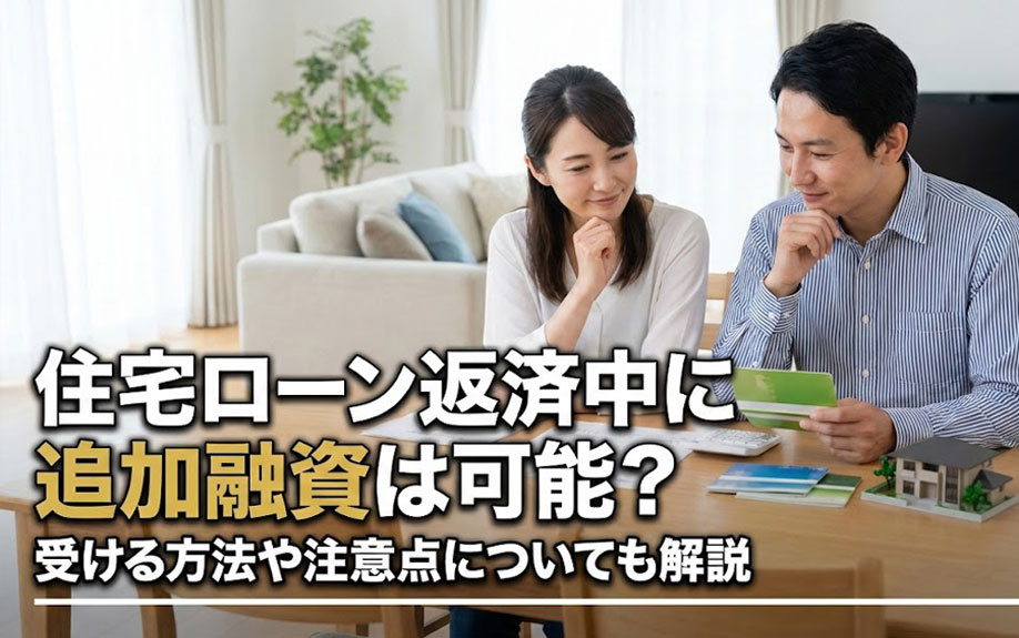 住宅ローン返済中に追加融資は可能？受ける方法や注意点について...の画像