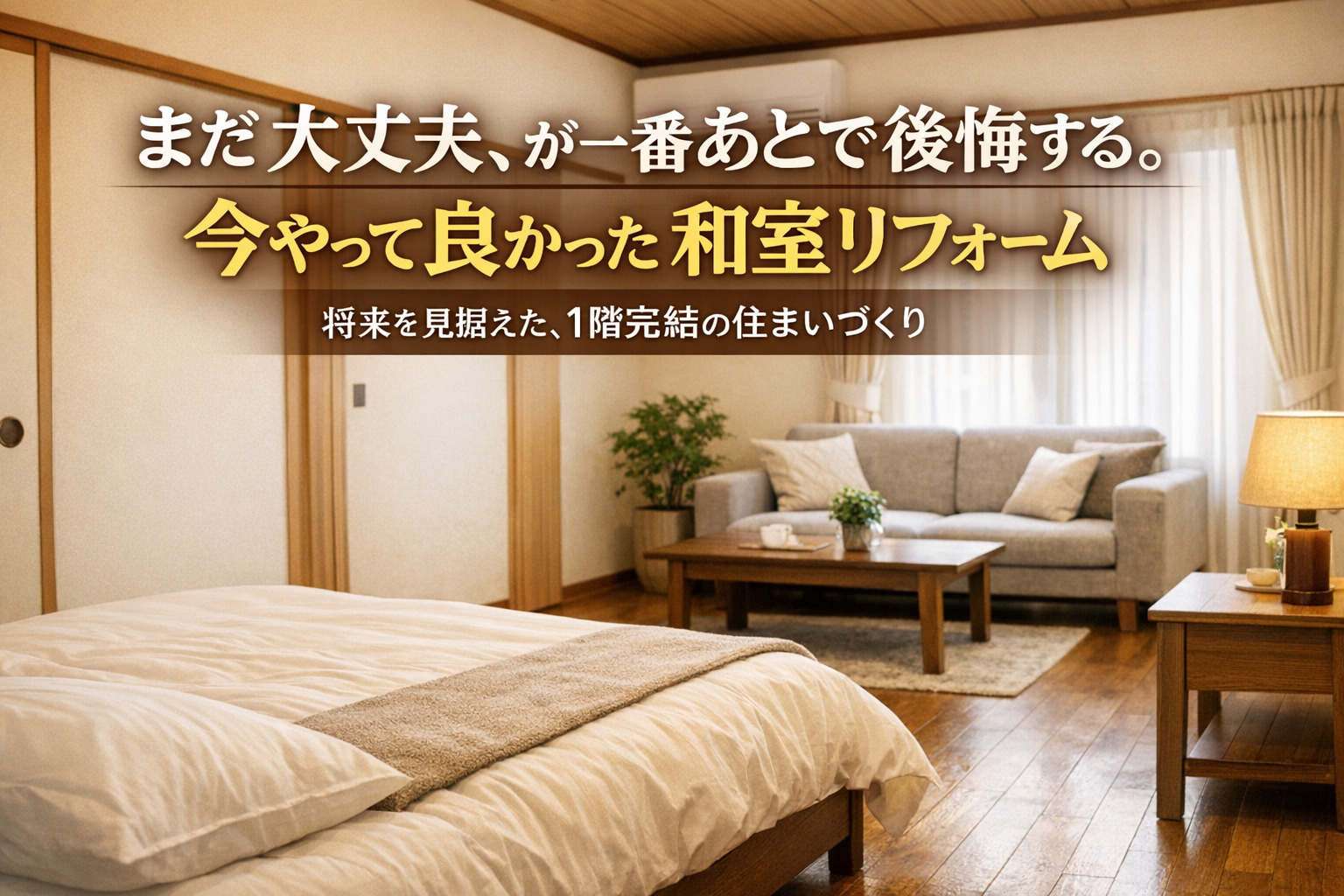 「まだ大丈夫、が一番危ない。今やって良かった和室リフォームの...の画像