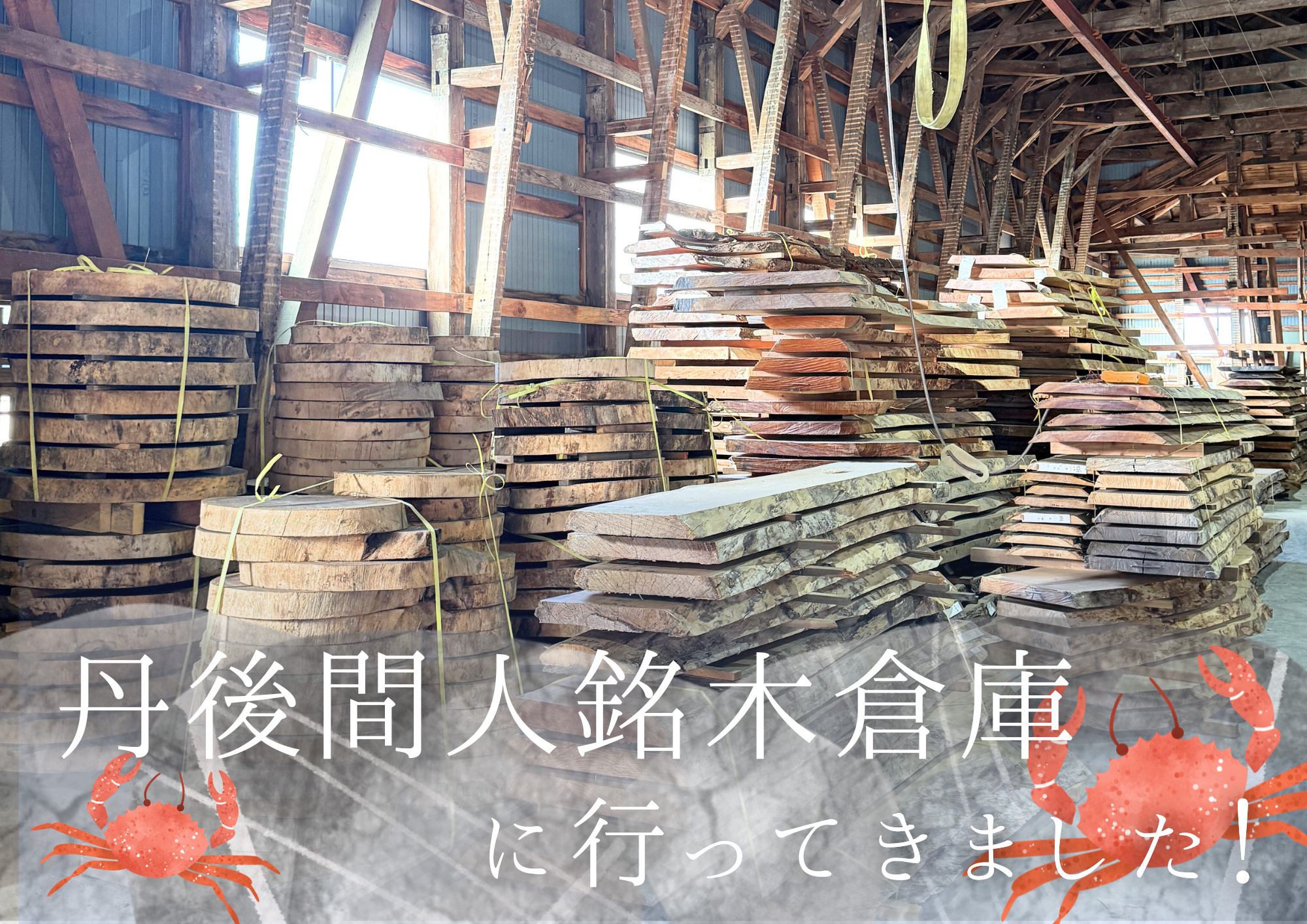 丹後・間人銘木倉庫へ行ってきました✨の画像