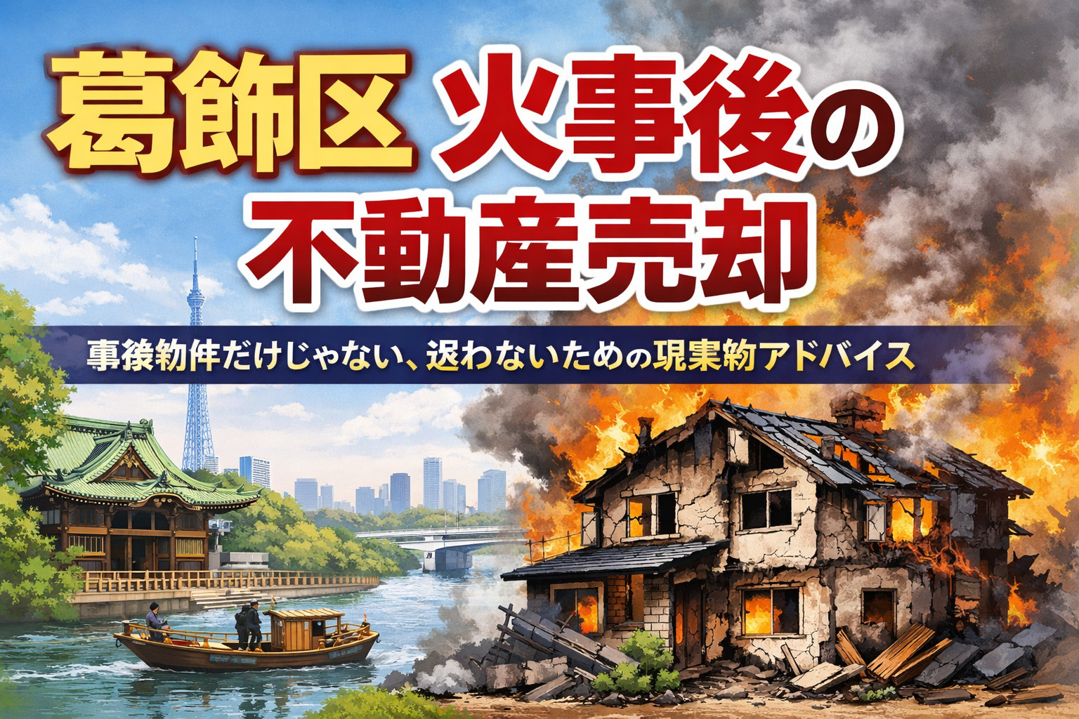 【実績多数】葛飾区で火事に遭った家は売れる？ 「もう売れない...の画像
