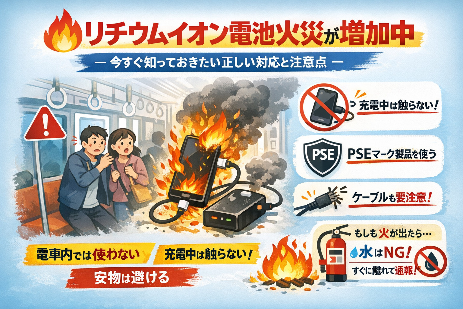 リチウムイオン電池火災が増加中 ― 今すぐ知っておきたい正し...の画像