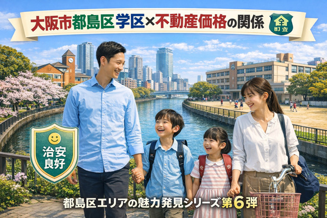 大阪市都島区  学区×不動産価格の関係　　都島区エリアの魅力...の画像