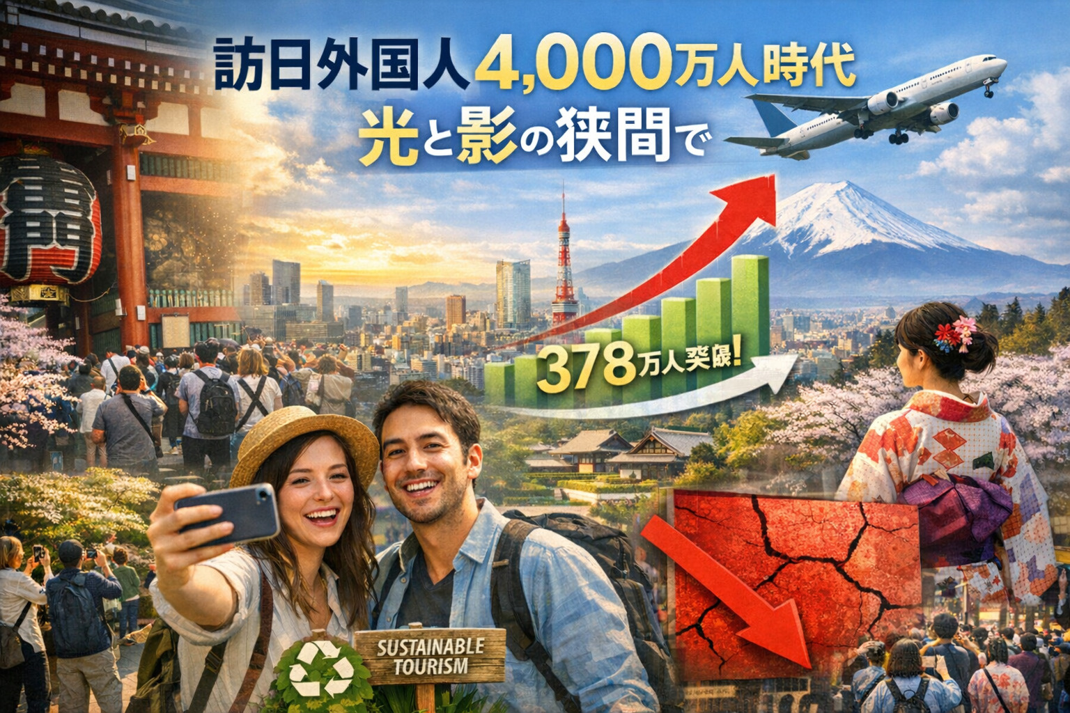 過去最高を更新する訪日外国人客数 ― 年間4,000万人時代...の画像