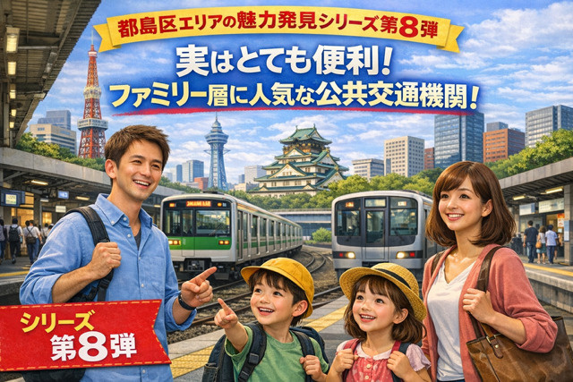 実はとても便利！ファミリー層に人気な都島区の公共交通機関　都...の画像