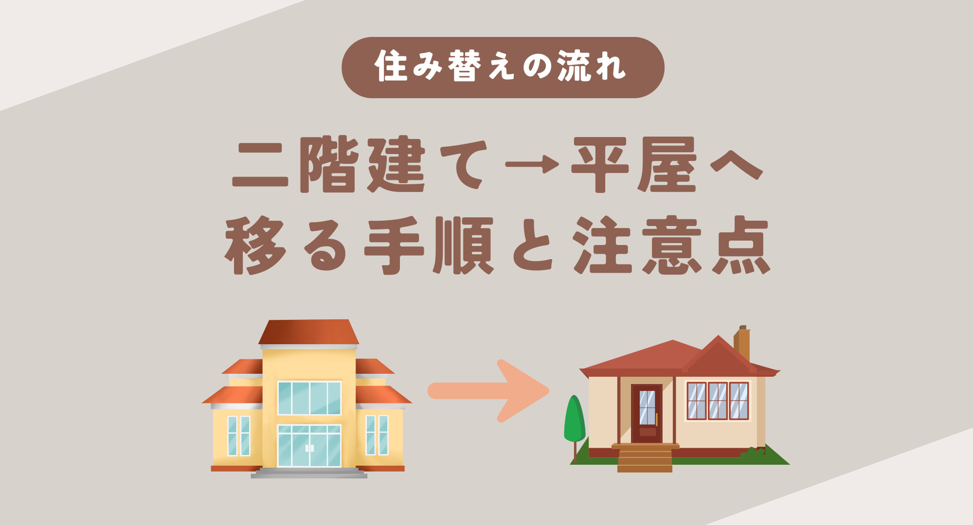 住み替えの流れを知りたい方必見　二階建てから平屋へ移る手順と...の画像