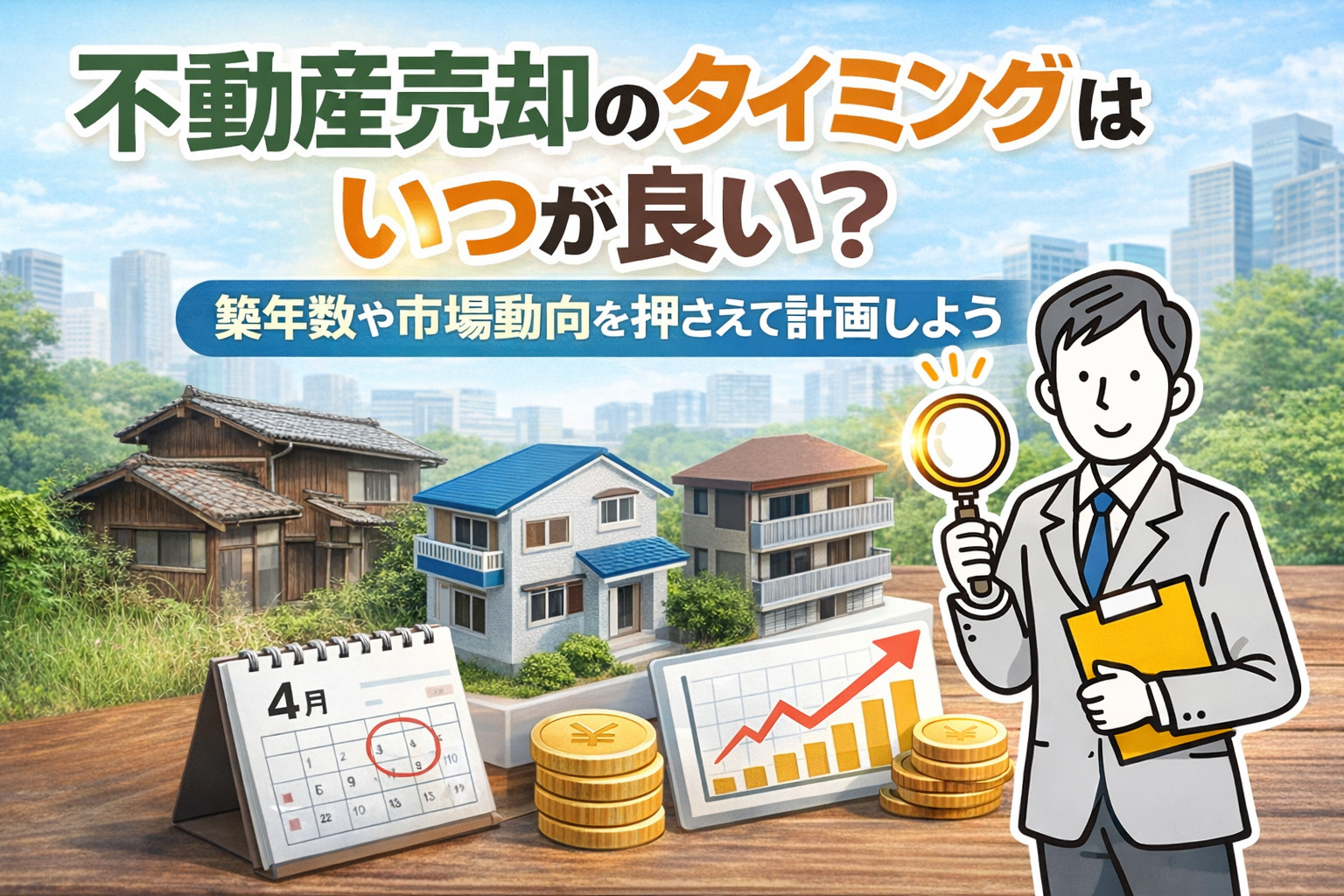 不動産売却のタイミングはいつが良い？築年数や市場動向を押さえ...の画像