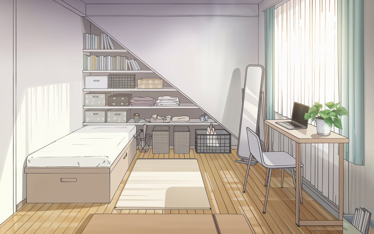 一人暮らしの収納術で悩んでいませんか 狭い部屋を広く見せる方...の画像