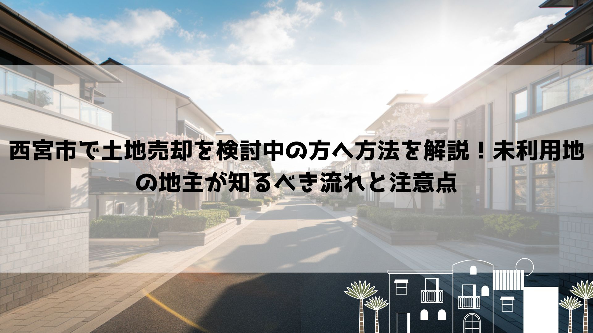 西宮市で土地売却を検討中の方へ方法を解説！未利用地の地主が知...の画像