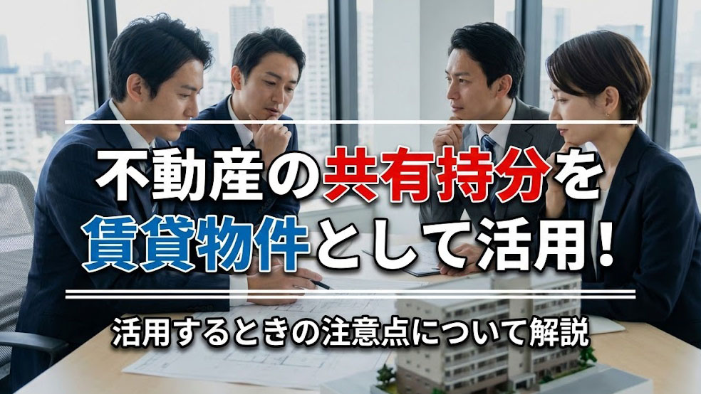 不動産の共有持分を賃貸物件として活用するときの注意点について...の画像