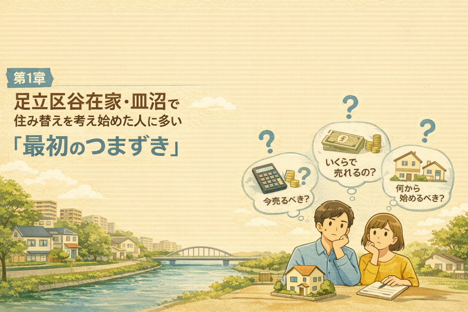 足立区谷在家・皿沼で住み替えを考え始めたときに最初に直面する...の画像