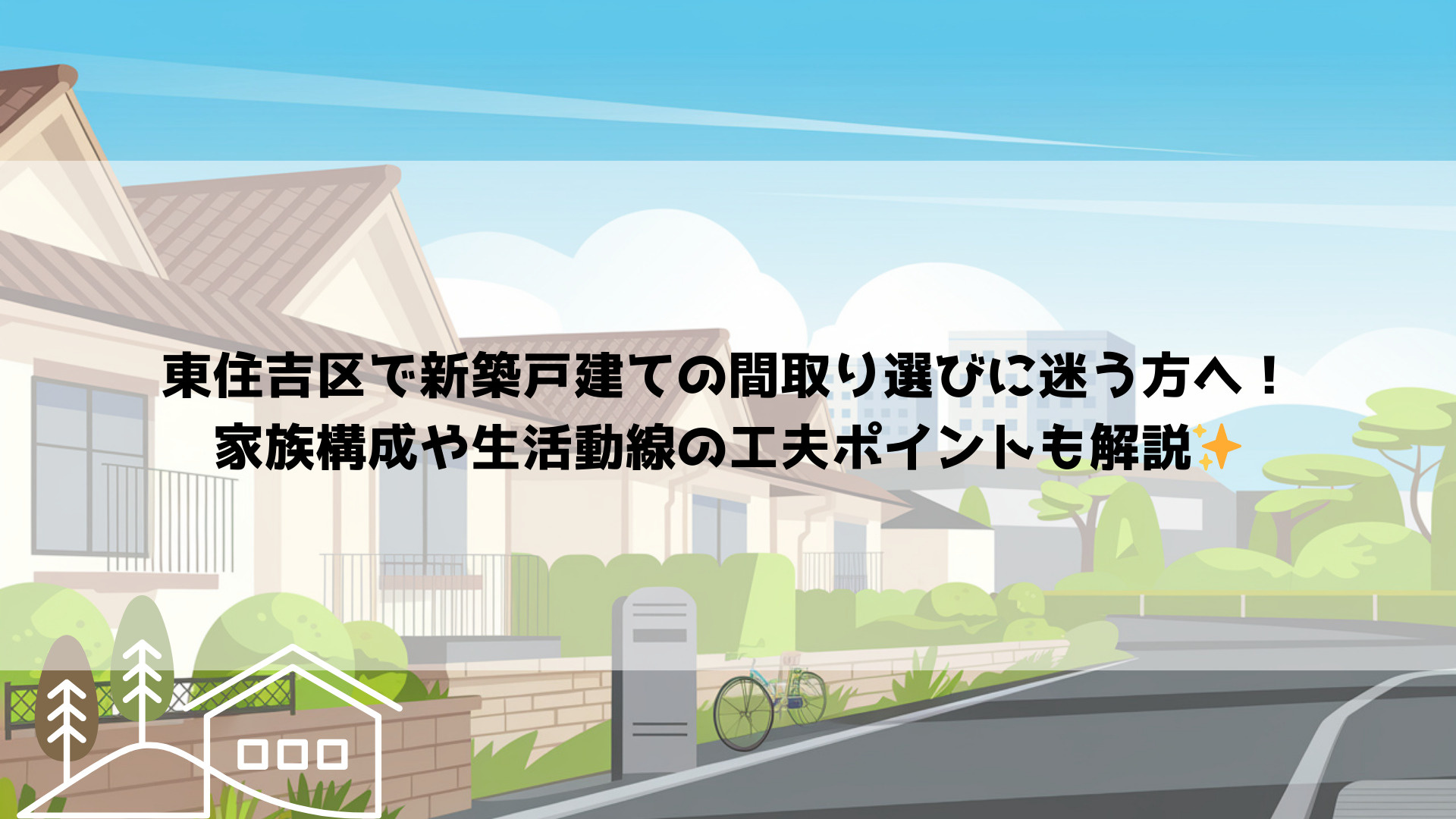 東住吉区で新築戸建ての間取り選びに迷う方へ！家族構成や生活動...の画像