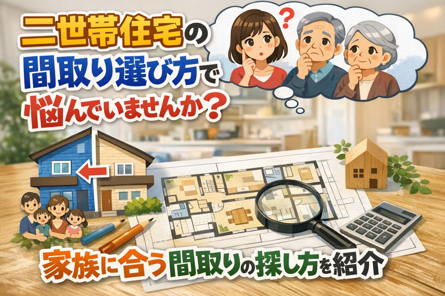二世帯住宅の間取り選び方で悩んでいませんか？家族に合う間取り...の画像