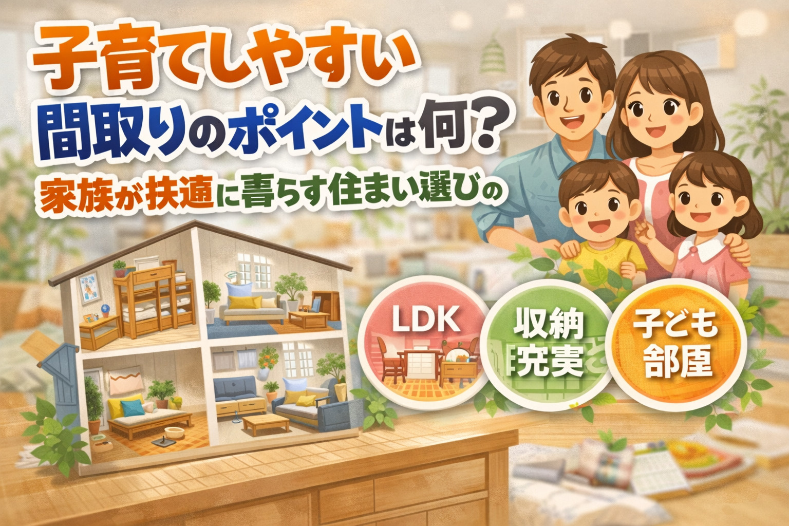 高槻市で子育てしやすい間取りのポイントは何？家族が快適に暮ら...の画像